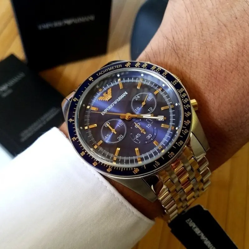 Emporio Armani Chronograph Blue Dial Men's Watch | AR8030